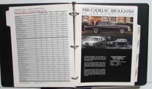 1986 Cadillac Comparison Guide DeVille Brougham Eldorado Seville Cimarron