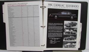 1986 Cadillac Comparison Guide DeVille Brougham Eldorado Seville Cimarron