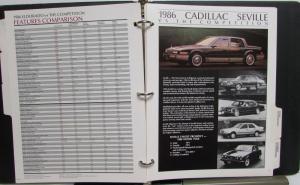1986 Cadillac Comparison Guide DeVille Brougham Eldorado Seville Cimarron
