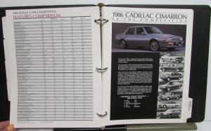 1986 Cadillac Comparison Guide DeVille Brougham Eldorado Seville Cimarron