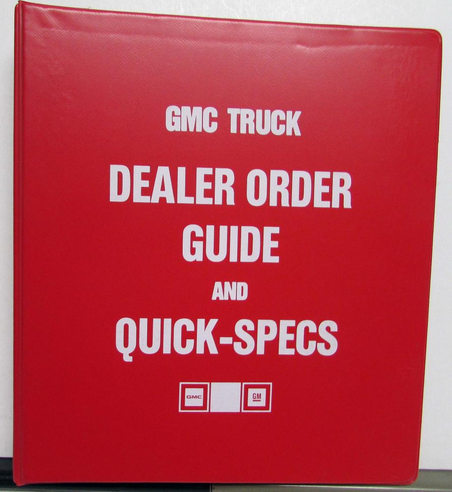 1986 GMC Dealers Album Trucks S Pickup Jimmy C/K Safari Caballero