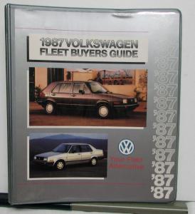 1987 Volkswagon Fleet Buyers Guide Jetta Quantum Scirrocco GTI Cabriolet