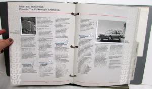 1987 Volkswagon Fleet Buyers Guide Jetta Quantum Scirrocco GTI Cabriolet