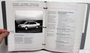 1987 Volkswagon Fleet Buyers Guide Jetta Quantum Scirrocco GTI Cabriolet