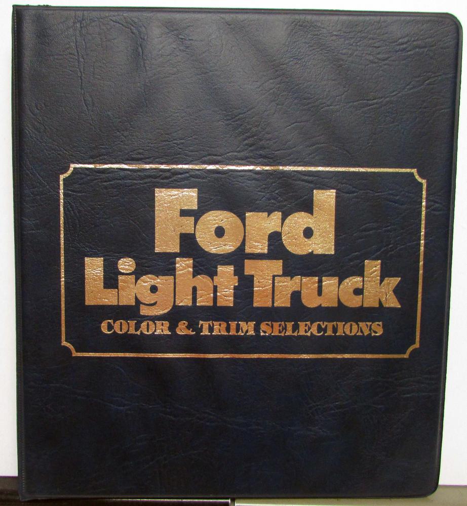 1980 Ford Light Truck Color & Trim Selections Pickups Bronco Courier Econoline