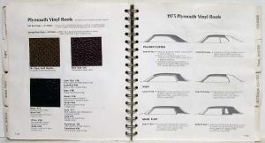 1975 Plymouth Advance Color and Trim Selector and Advance Info Dealer Album