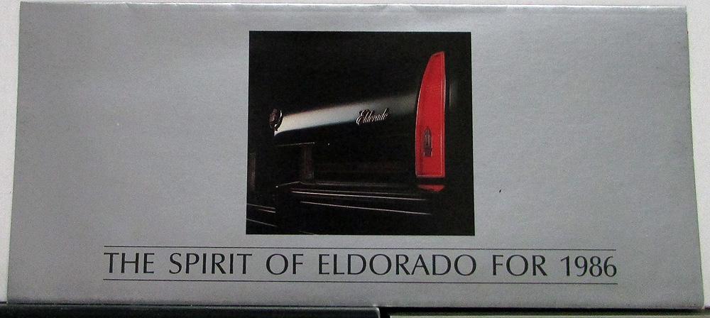 1986 Cadillac Eldorado Coupe Biarritz Sales Brochure Folder Original