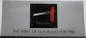 1986 Cadillac Eldorado Coupe Biarritz Sales Brochure Folder Original