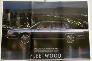 1986 Cadillac DeVille Fleetwood Sales Brochure Folder Poster Original