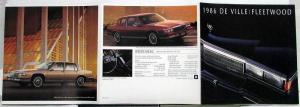 1986 Cadillac DeVille Fleetwood Sales Brochure Folder Poster Original