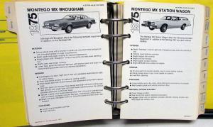 1975 Lincoln Mercury Facts Book Cougar Continental Mark IV Montego Marquis