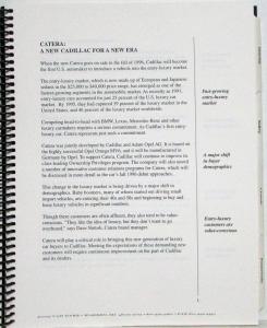 1997 Cadillac Catera Media Information Press Guide