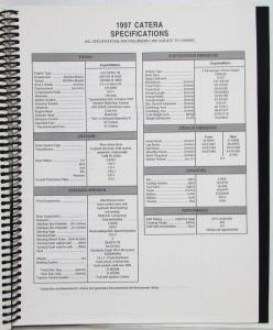 1997 Cadillac Catera Media Information Press Guide