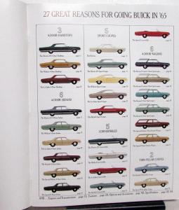 1965 Buick LeSabre Wildcat Electra 225 Riviera Full Line Prestige Sales Brochure