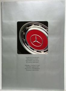 1974 Mercedes-Benz Standard Colors and Metallic Paintwork Chart - Wheel on Cover