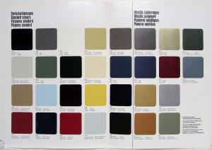 1974 Mercedes-Benz Standard Colors Metallic Paintwork Chart - Hood Emblem Cover