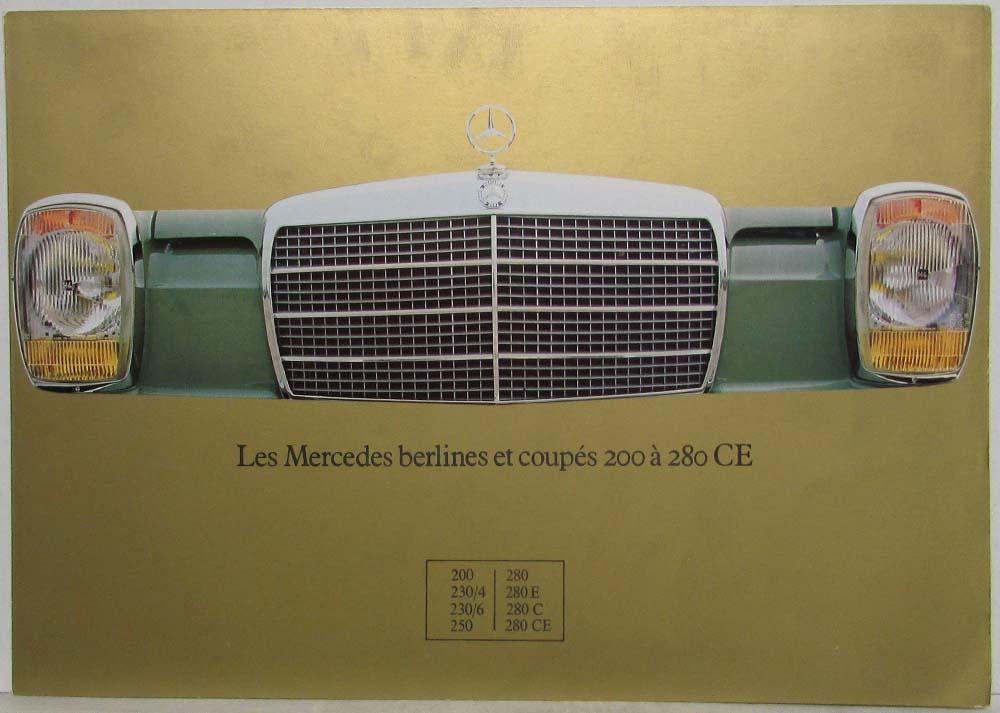 1974 Mercedes-Benz Mercedes Sedans and Coupes 200 to 280CE Sales Folder - French
