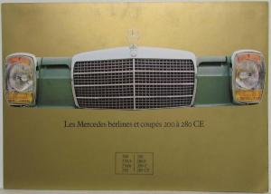 1974 Mercedes-Benz Mercedes Sedans and Coupes 200 to 280CE Sales Folder - French
