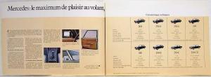 1974 Mercedes-Benz Mercedes Sedans and Coupes 200 to 280CE Sales Folder - French