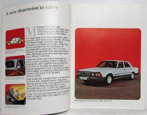 1974 Mercedes-Benz Passenger Car Program Prestige Sales Brochure