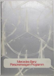 1974 Mercedes-Benz Passenger Car Program Prestige Sales Brochure - German Text