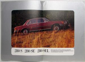 1974 Mercedes-Benz Passenger Car Program Prestige Sales Brochure - German Text