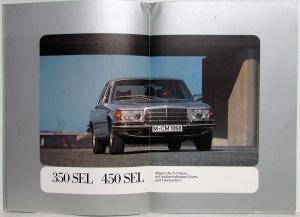 1974 Mercedes-Benz Passenger Car Program Prestige Sales Brochure - German Text