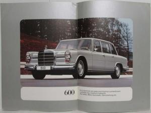 1974 Mercedes-Benz Passenger Car Program Prestige Sales Brochure - German Text