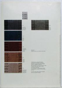 1975-1976 Mercedes-Benz Sales Brochure Interior Options MB-Tex Leather Velour