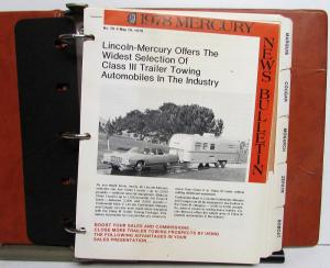 1978 Mercury Facts Books Cougar XR7 Zephyr Marquis Capri Bobcat Monarch
