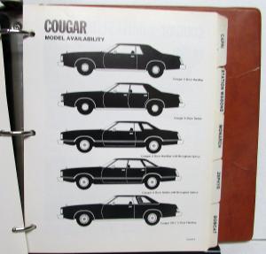 1978 Mercury Facts Books Cougar XR7 Zephyr Marquis Capri Bobcat Monarch