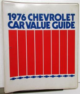 1976 Chevrolet Car Value Guide Monte Calro Chevelle Camaro Nova Corvette Vega