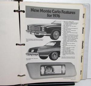 1976 Chevrolet Car Value Guide Monte Calro Chevelle Camaro Nova Corvette Vega