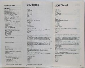 1975 Mercedes-Benz Sales Pocket Data Book Passenger Cars