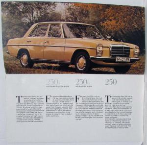 1975 Mercedes-Benz Passenger Car Programme Sales Brochure