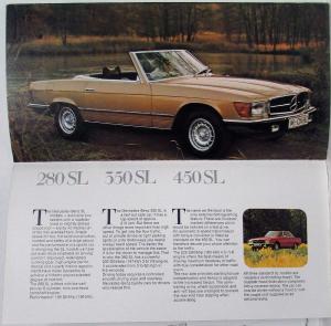 1975 Mercedes-Benz Passenger Car Programme Sales Brochure