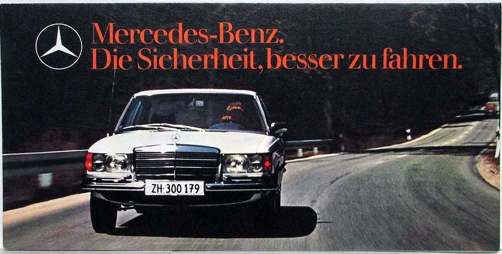 1975 Mercedes-Benz 280SE Sales Folder Brochure - German Text