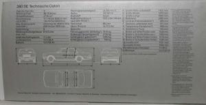 1975 Mercedes-Benz 280SE Sales Folder Brochure - German Text