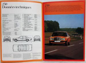 1976 Mercedes-Benz 200 220 240 250 300 280 Sales Brochure - French Text