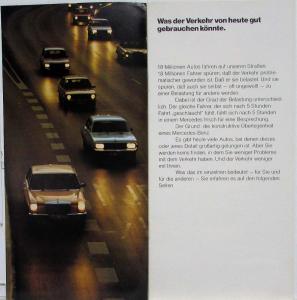 1976 Mercedes-Benz The Security of Driving Better Sales Brochure - German Text