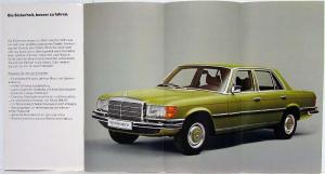 1976 Mercedes-Benz The Security of Driving Better Sales Brochure - German Text