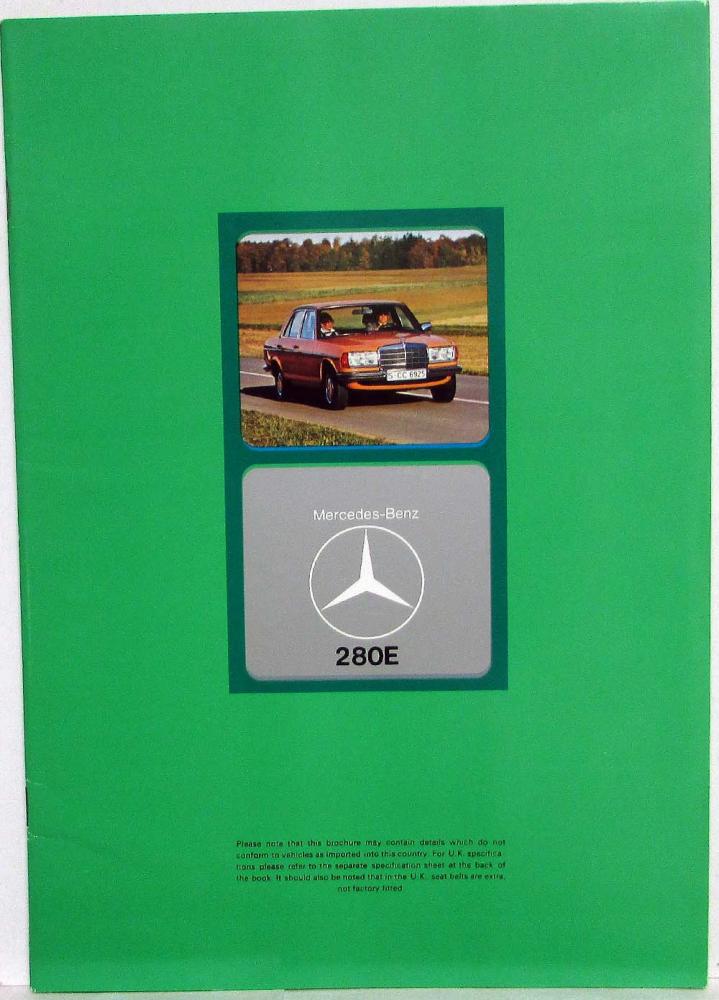 1976 Mercedes-Benz 280E Sales Brochure