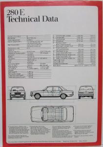 1976 Mercedes-Benz 280E Sales Brochure