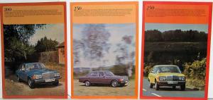 1976 Mercedes-Benz 200 230 250 Prestige Sales Brochure with UK Spec Sheets