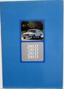 1976 Mercedes-Benz 200D 220D 240D 300D Sales Brochure - French Text