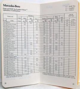 1977 Mercedes-Benz Standard Equipment and Optional Equipment Price Guide REVISED