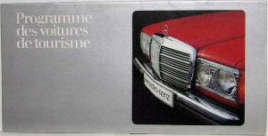 1977 Mercedes-Benz Programme des Voitures de Tourisme Sales Brochure - French