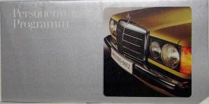 1977 Mercedes-Benz Personenwagen Programm Sales Brochure - German Text