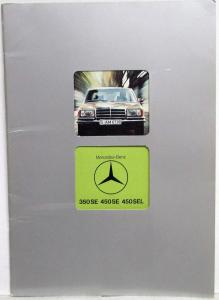 1977 Mercedes-Benz 350SE 450SE 450SEL Prestige Sales Brochure