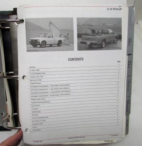 1991 Chevrolet Light Trucks Dealers Album Facts Book C/K S10 Pickup